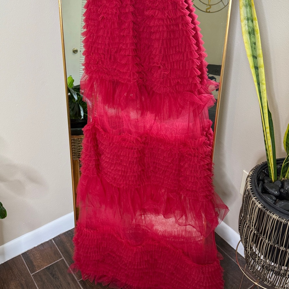 Meshki Minka Ruffle Halter Dress NWOT - Picture 9 of 11
